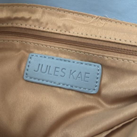 NWT Jules Kae Charlie Periwinkle Quilted Vegan Leather Chain Strap Shoulder Bag - Picture 7 of 8